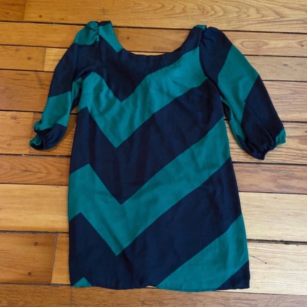 Stylish Green and Black dress